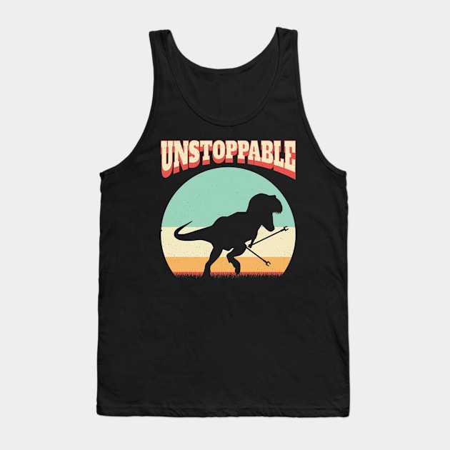 Unstoppable T Rex - Retro Retro Rawrzz Tank Top by juragan99trans